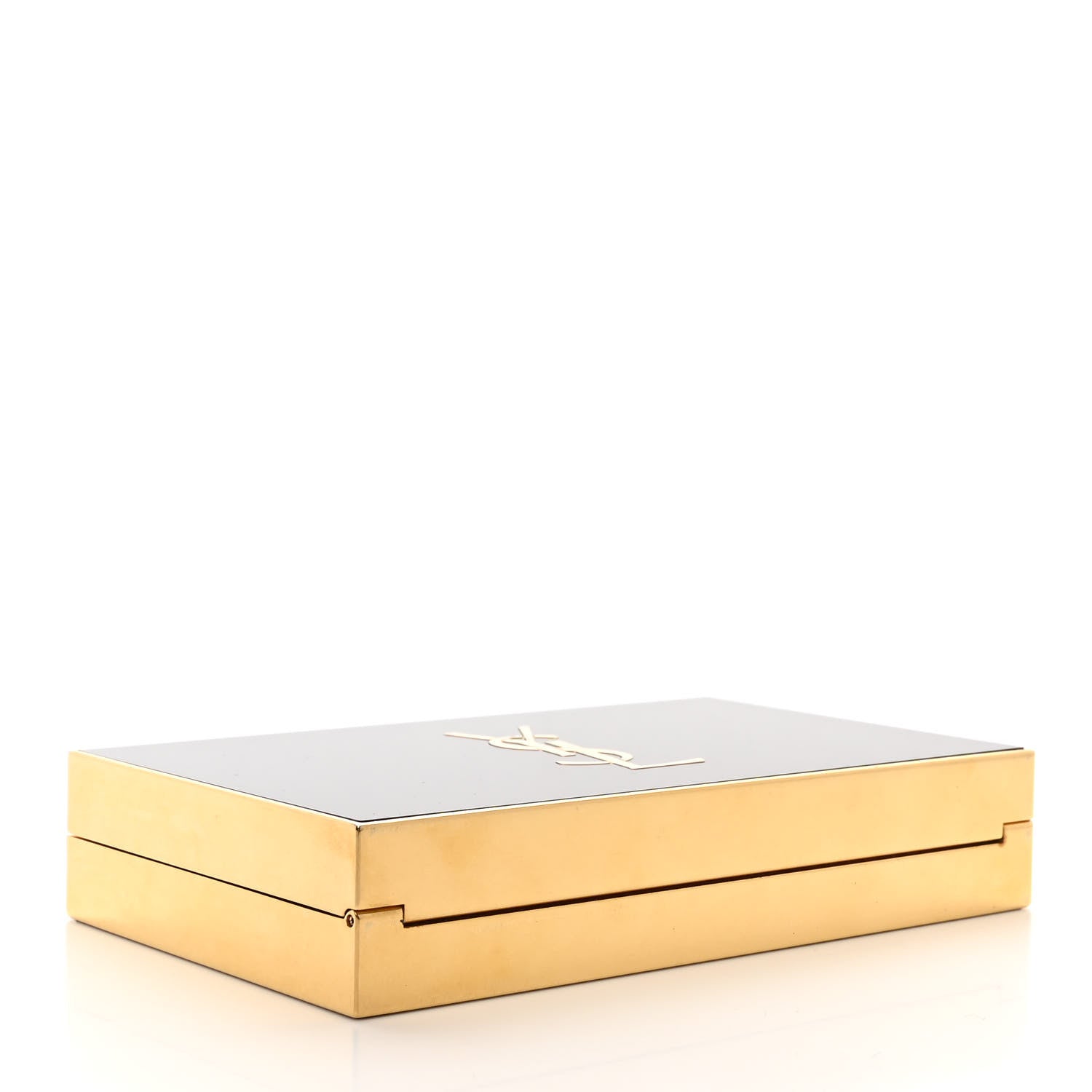 Saint Laurent Plexiglass Monogram Minaudiere Tuxedo Box Clutch Black 4 of 11