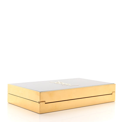 Saint Laurent Plexiglass Monogram Minaudiere Tuxedo Box Clutch Black 4 of 11