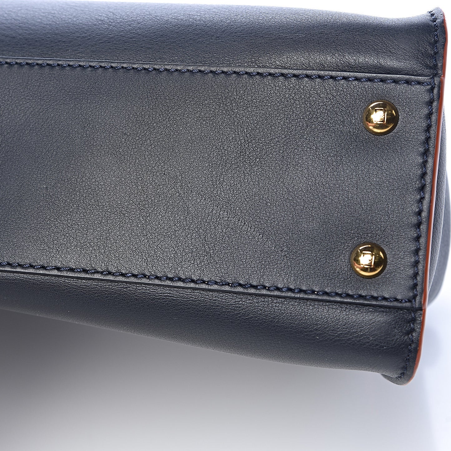 Vitello Seta Burro Medium Peekaboo Iconic Satchel Blue Notte Plaster