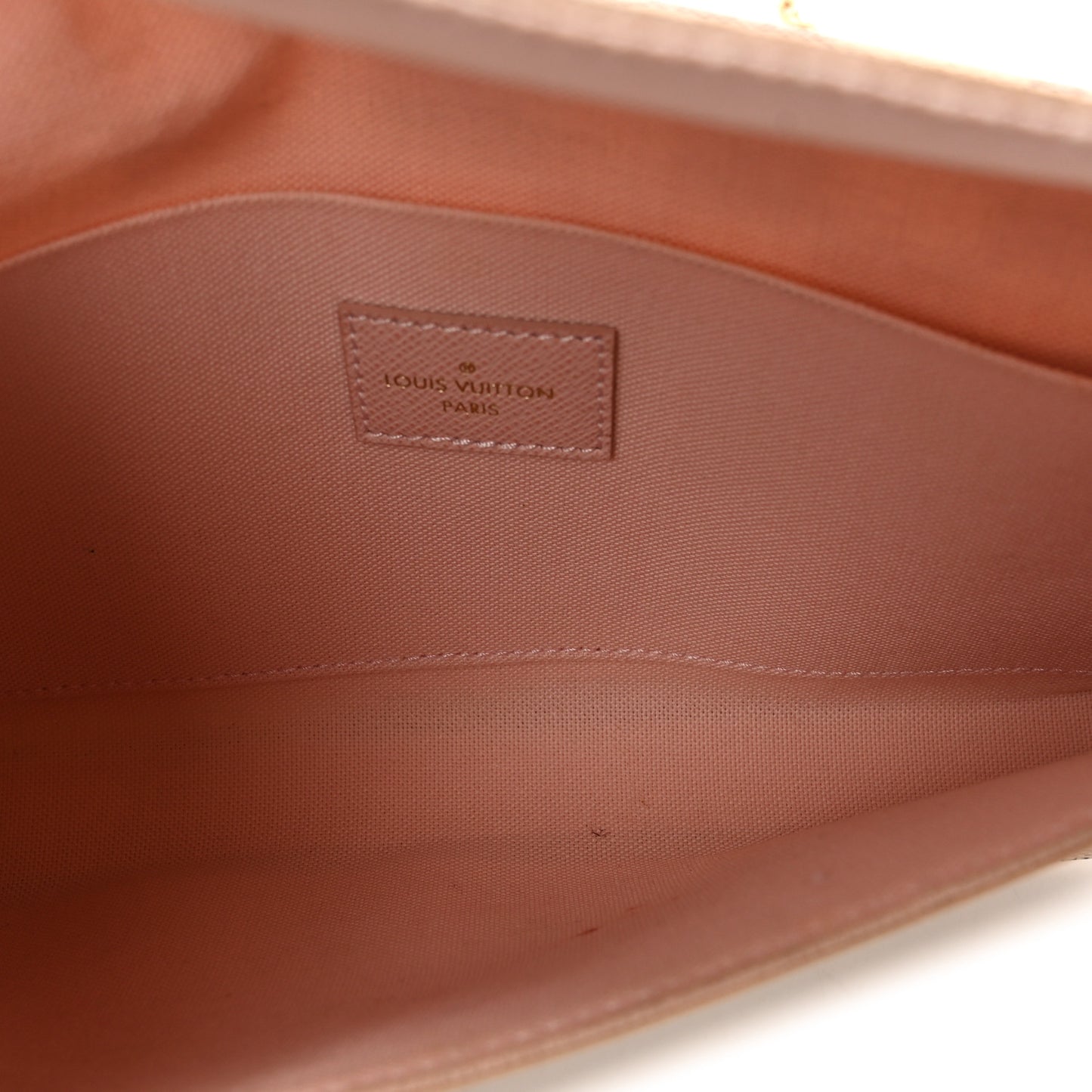 Damier Azur Pochette Felicie Chain Wallet Rose Ballerine