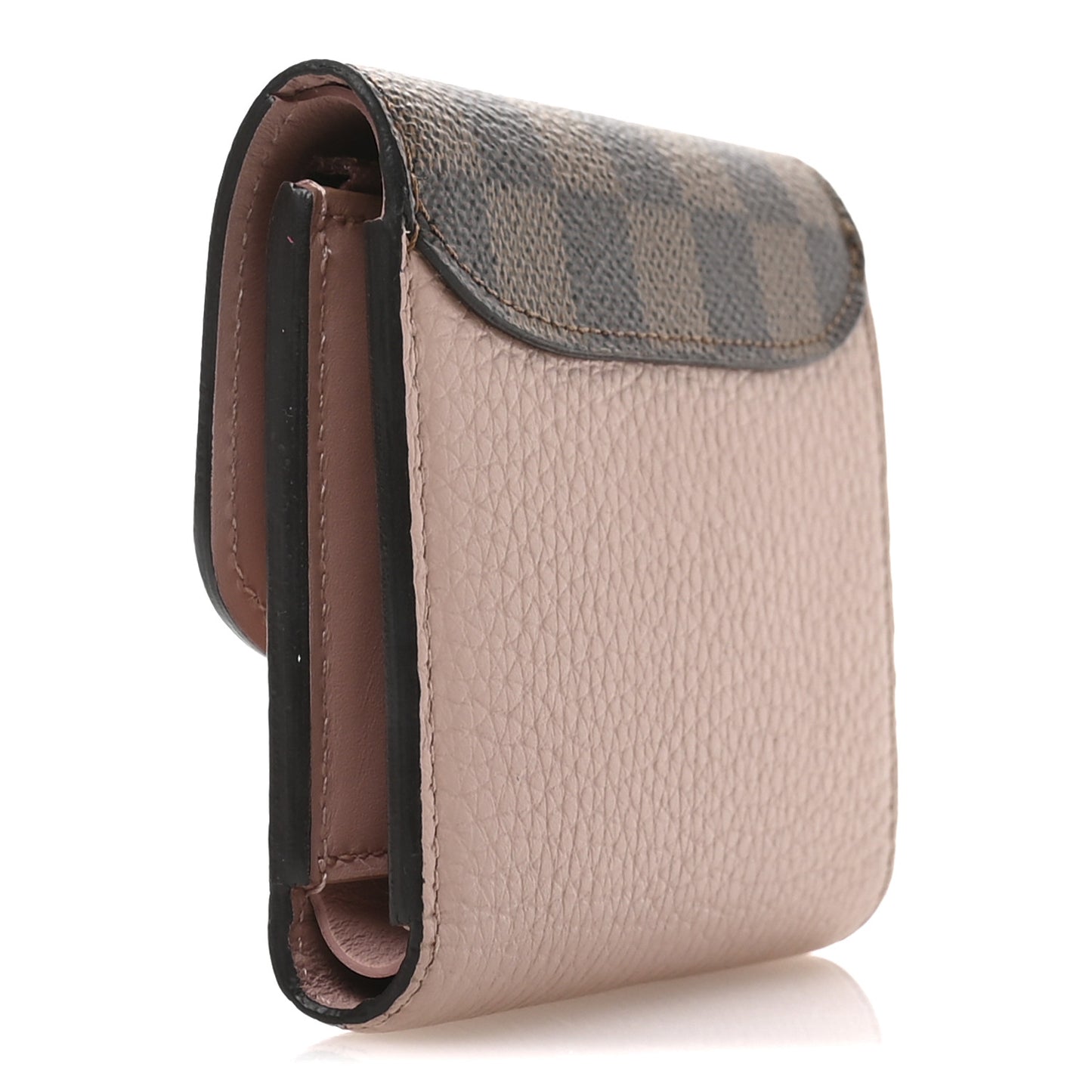 Damier Ebene Croisette Compact Wallet Magnolia