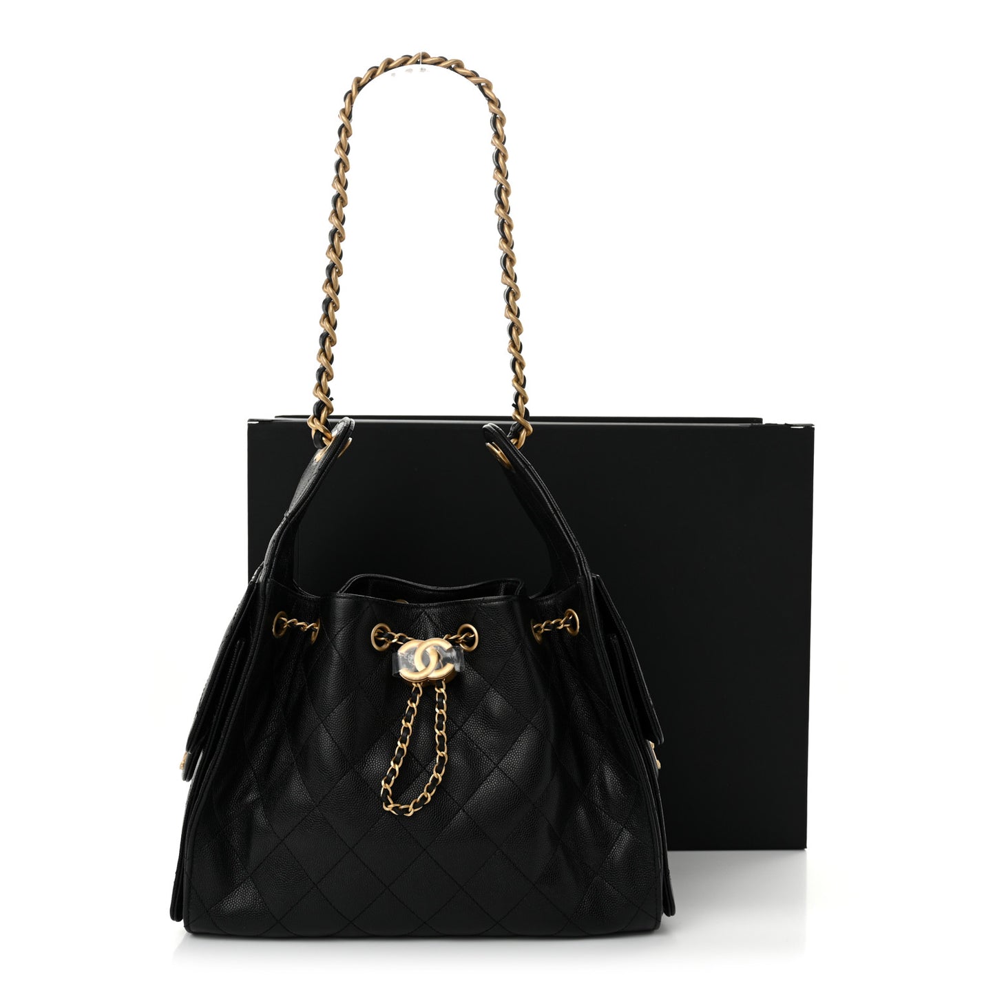 Caviar Quilted Small Chanel 25 Handbag Black