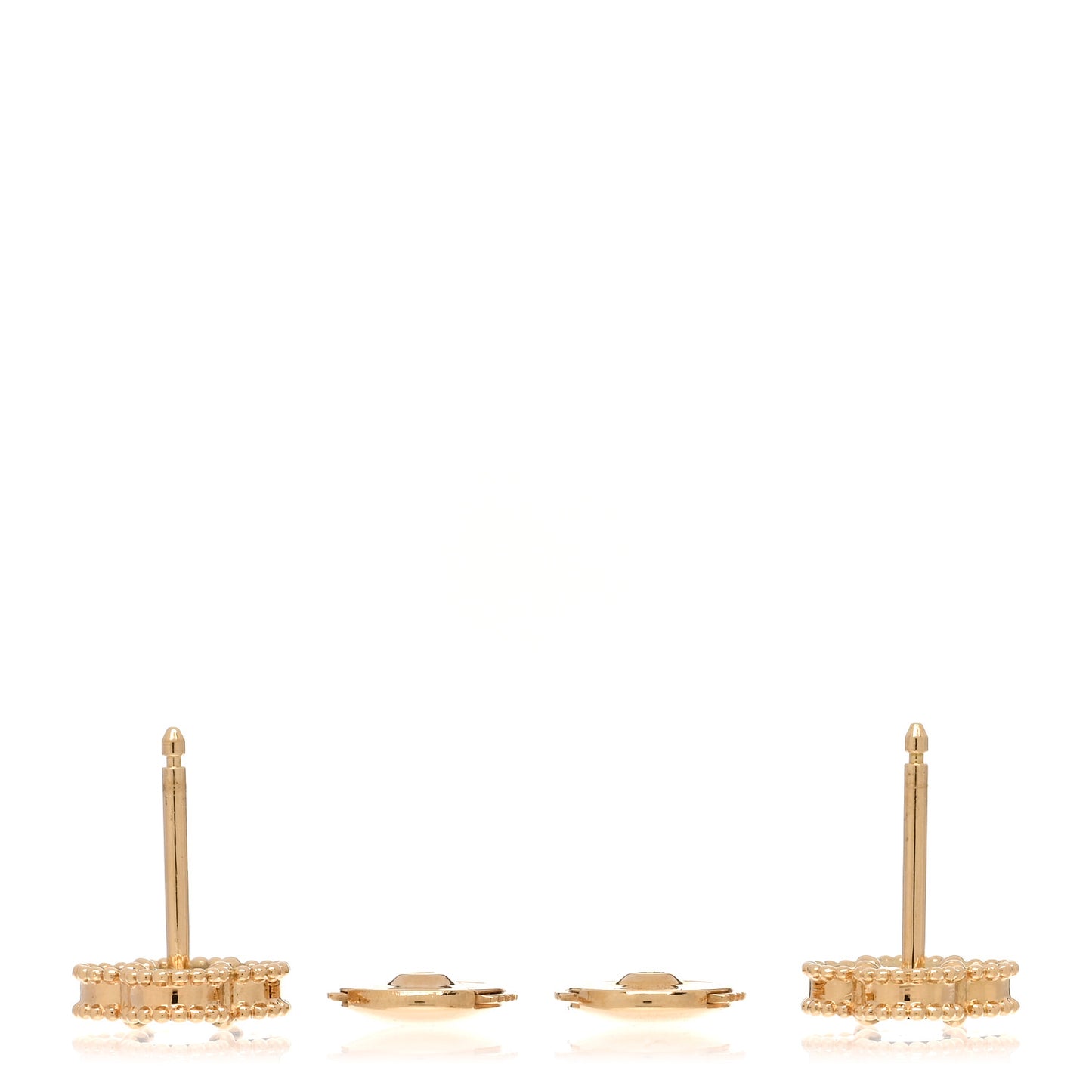VAN CLEEF & ARPELS 18K Yellow Gold Black Onyx Sweet Alhambra Earrings