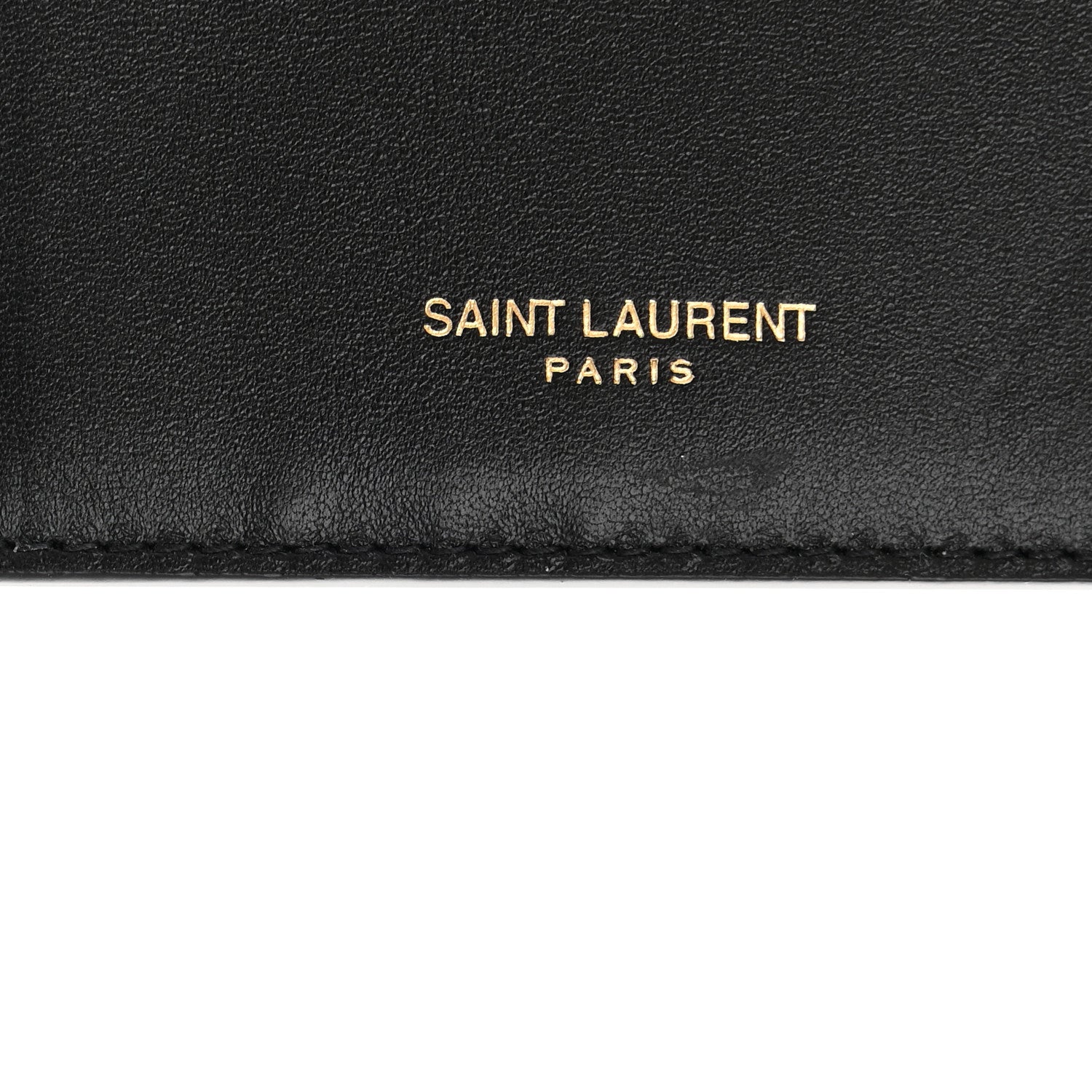 Saint Laurent Calfskin Python Embossed Monogram Uptown Chain Wallet Black 12 of 13
