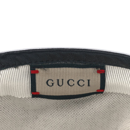 Gucci Denim Calfskin GG Monogram Oscar Baseball Hat L Black Ivory 8 of 9
