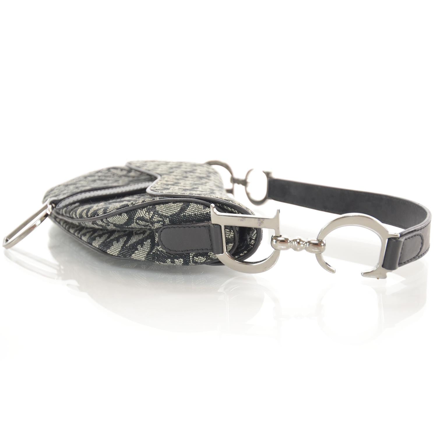 Christian Dior Monogram Saddle Bag Black 4 of 7