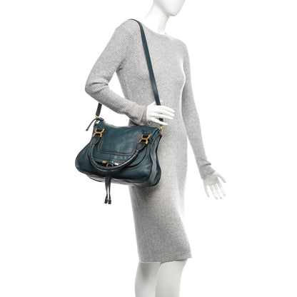 Chloe Calfskin Medium Marcie Satchel Teal 2 of 7