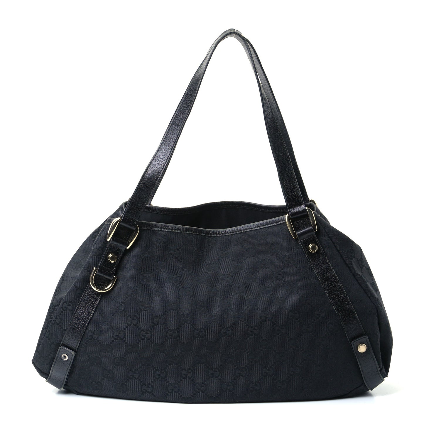 Monogram Medium Abbey Shoulder Bag Black