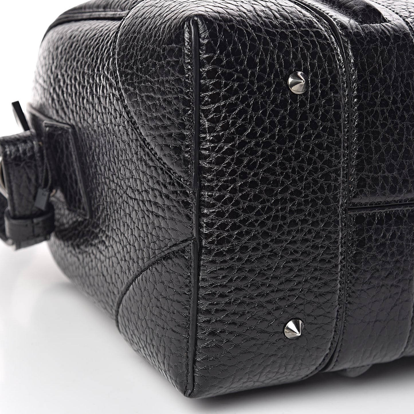 Glazed Pebbled Calfskin Medium Lucrezia Black