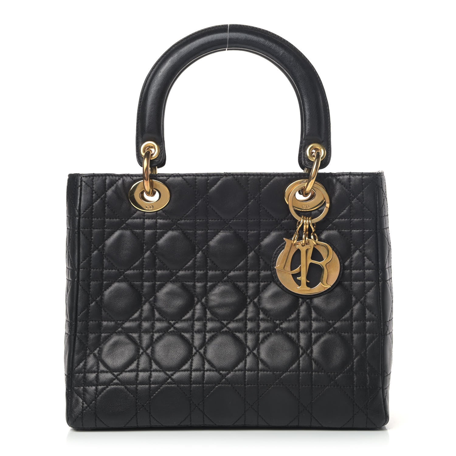 Christian Dior Lambskin Cannage Medium Lady Dior Black 1 of 5