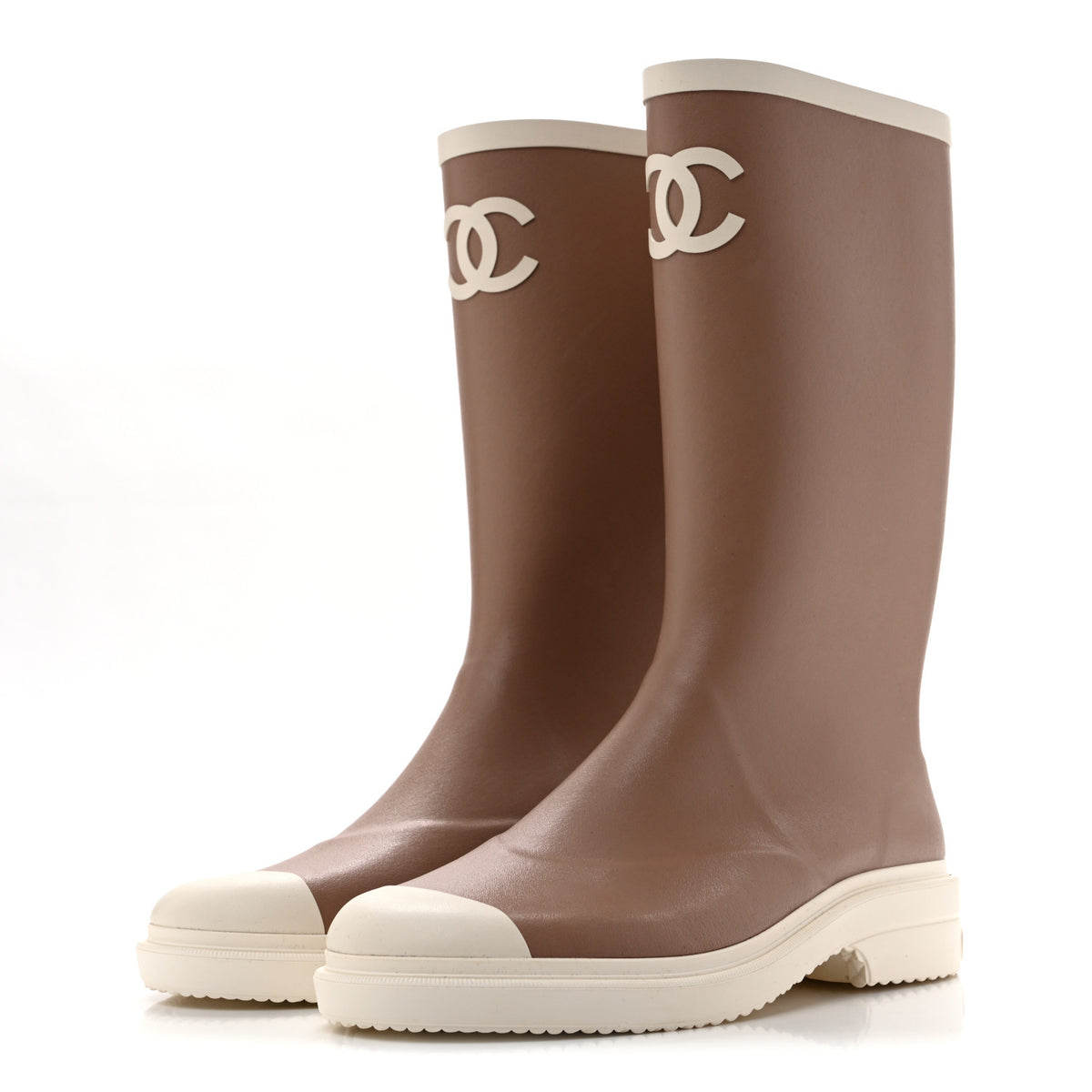 Caoutchouk CC High Boots 40 Beige White