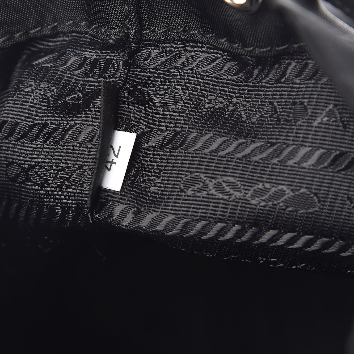 Prada Saffiano Tessuto Nylon Vela Bucket Wristlet Black 8 of 10