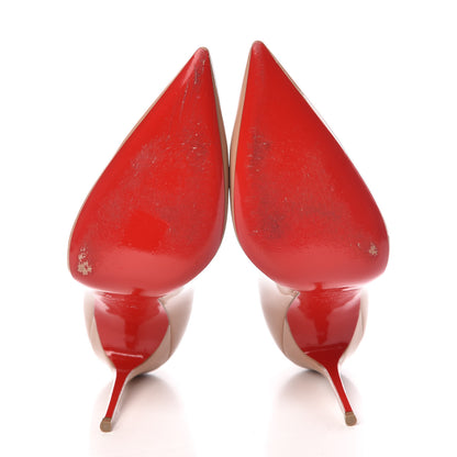 Christian Louboutin Patent Decollete 554 100 Pumps 40.5 Nude 7 of 13