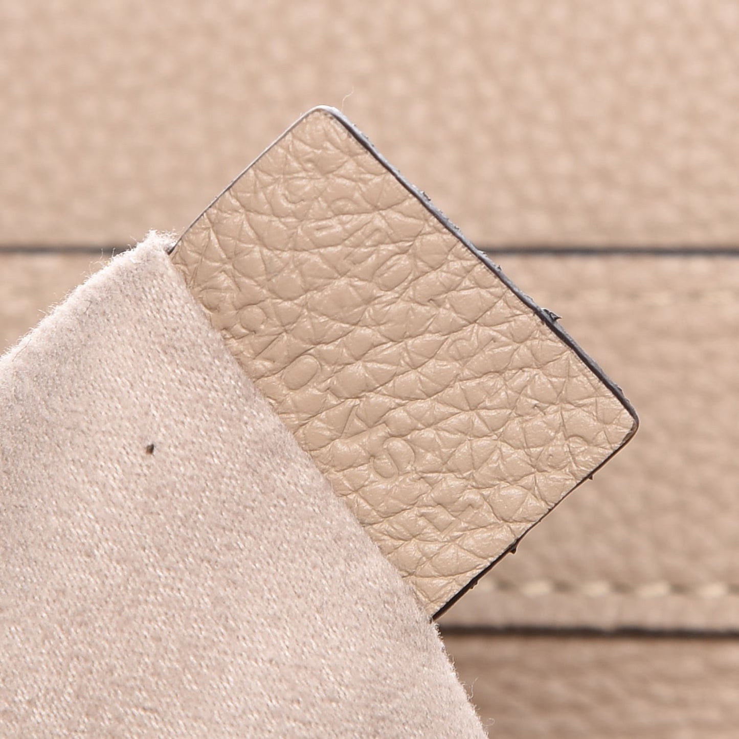 Drummed Calfskin Mini Luggage Dune