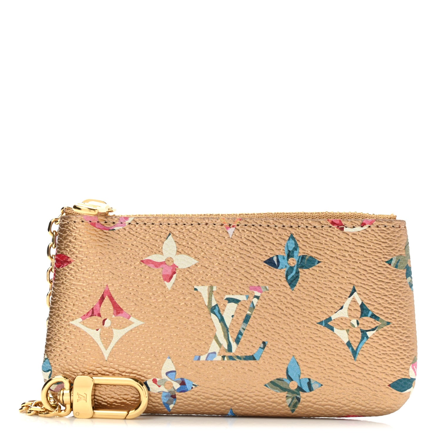 Louis Vuitton Metallic Monogram LV Garden Key Pouch Gold 1 of 6