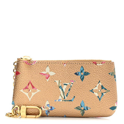 Louis Vuitton Metallic Monogram LV Garden Key Pouch Gold 1 of 6