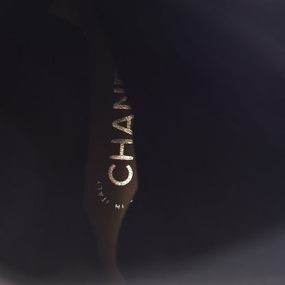 Chanel Calfskin Ascot Knee High CC Boots 37.5 Black 7 of 17