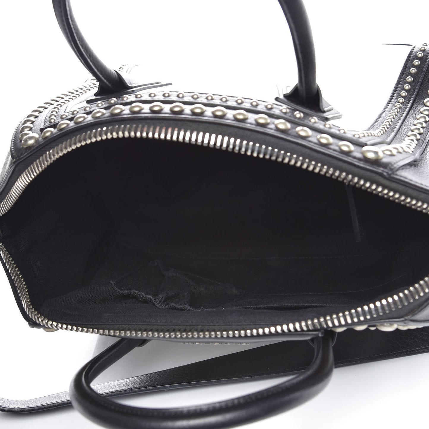 Calfskin Medium Studded Bi-Color Antigona Black White