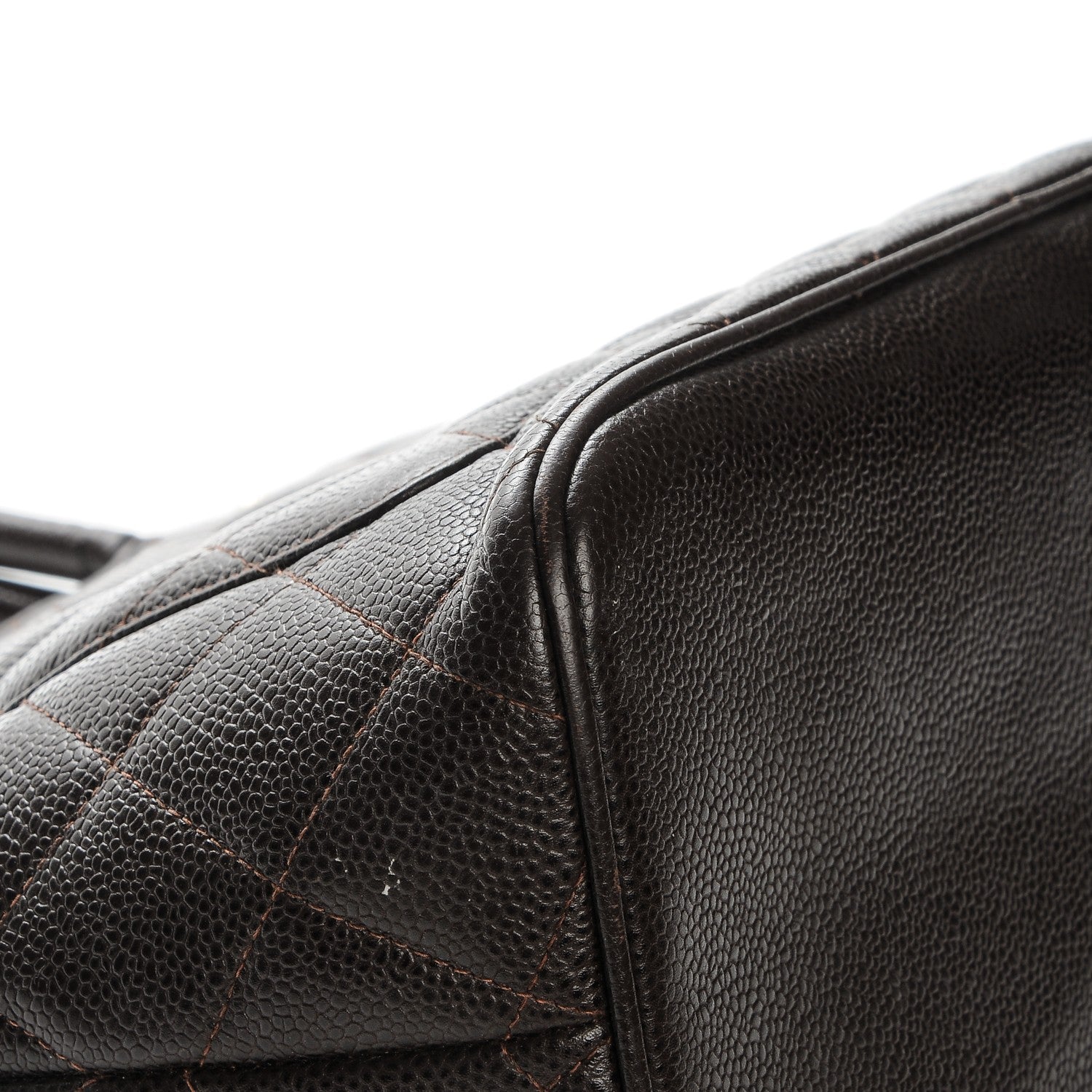 Chanel Caviar Quilted Medallion CC Tote Dark Brown 10 of 12