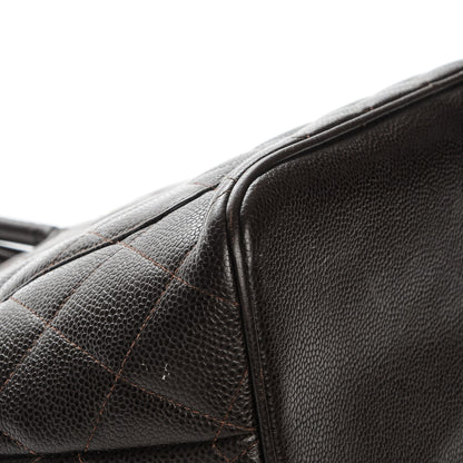 Chanel Caviar Quilted Medallion CC Tote Dark Brown 10 of 12