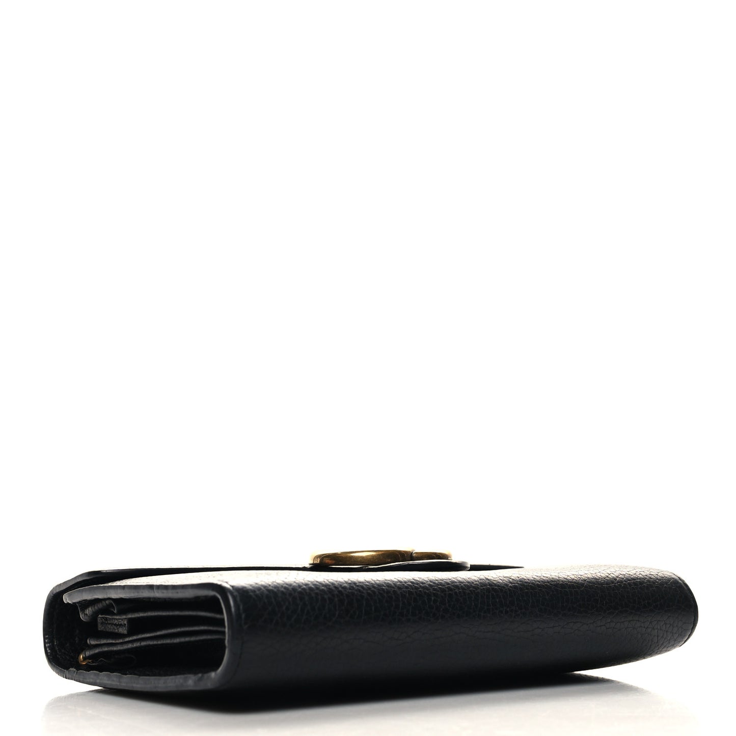 Calfskin GG Marmont Chain Wallet Black