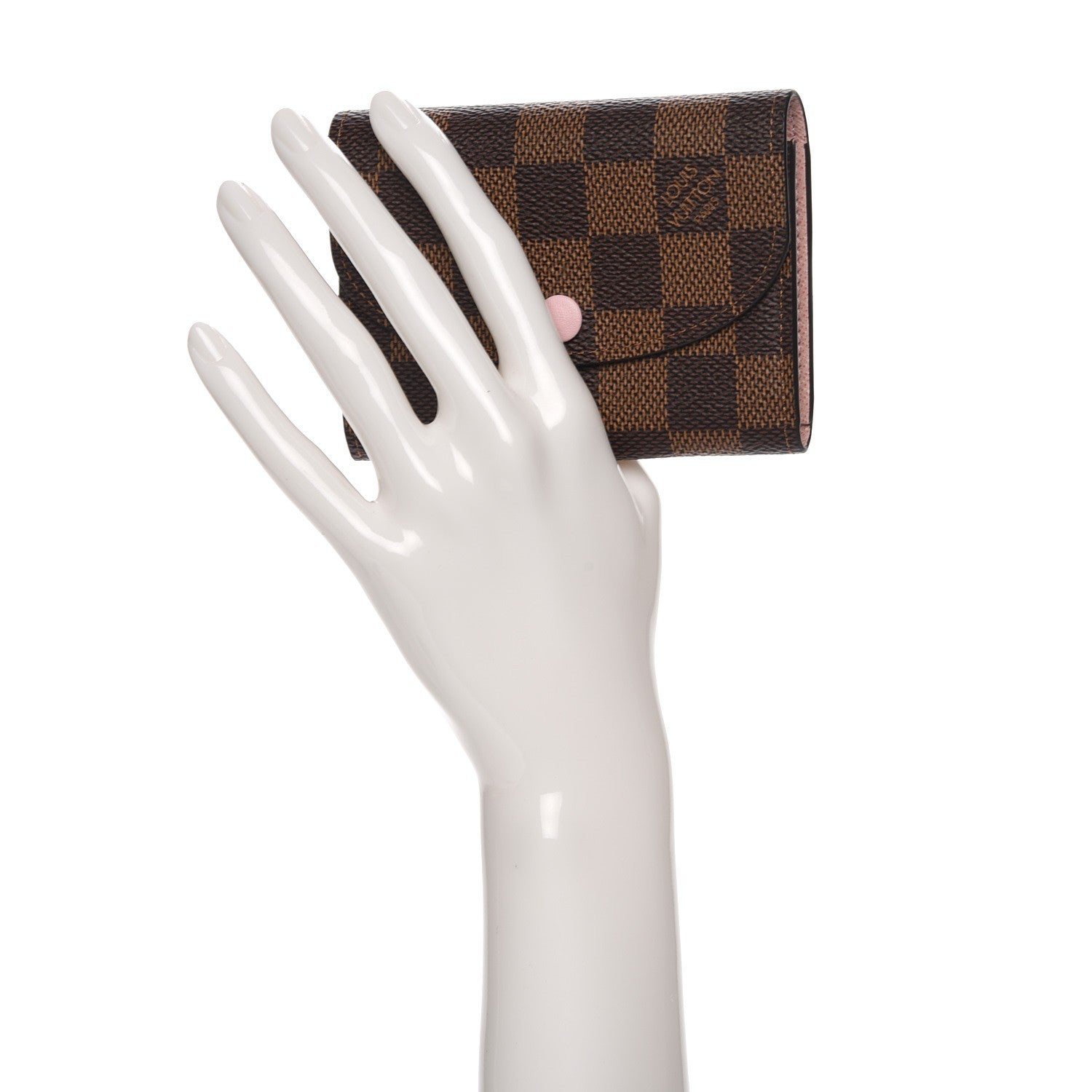 Louis Vuitton Damier Ebene Rosalie Coin Purse Rose Ballerine 2 of 7
