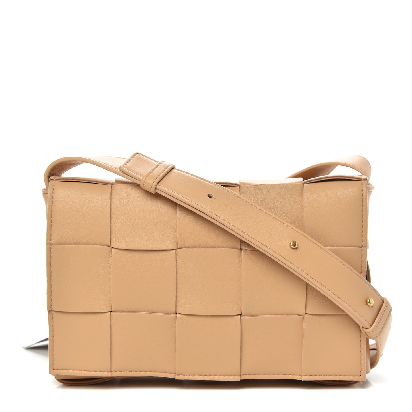 Nappa Maxi Intreccio Cassette Bag Almond