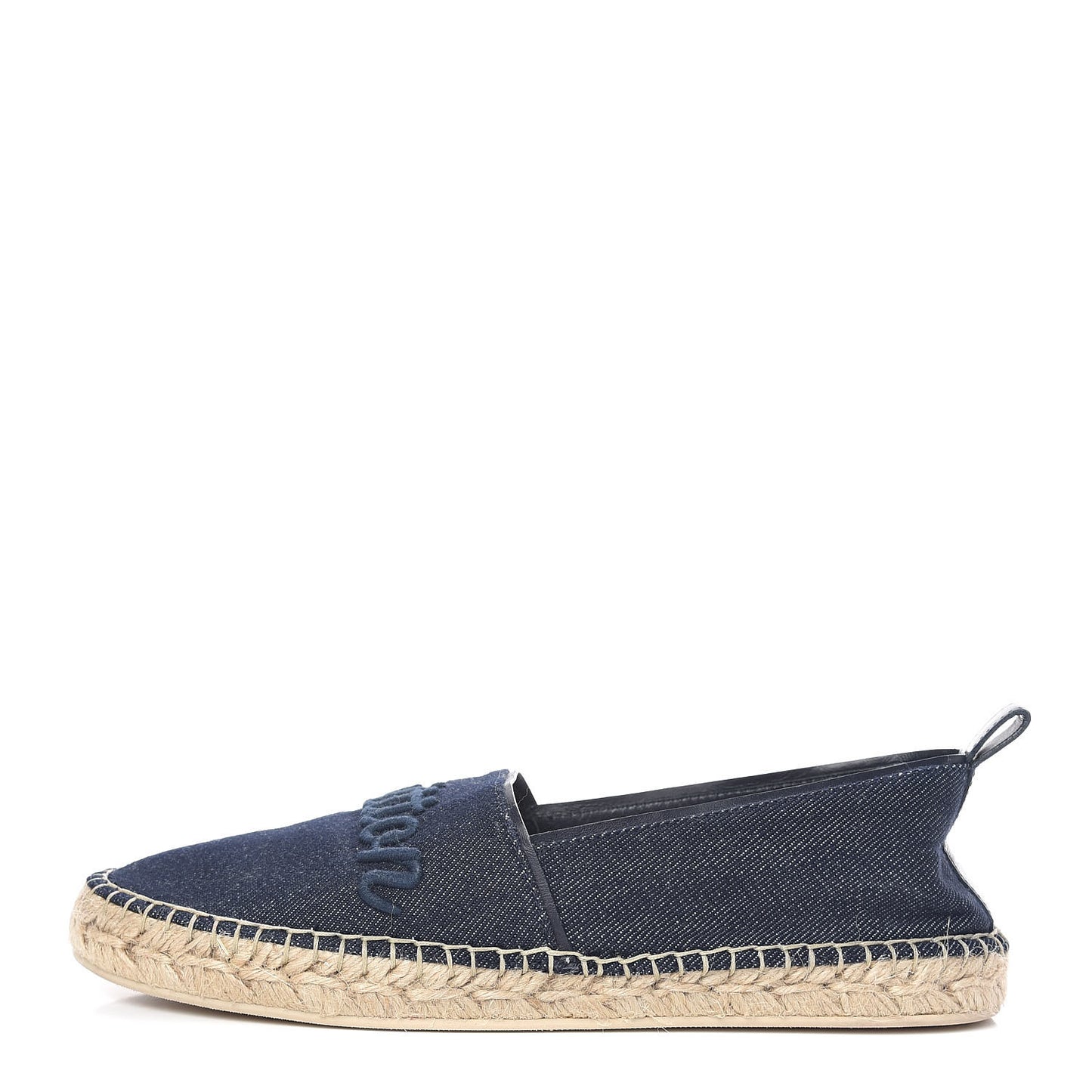 Canvas Waterfall Espadrille Flats 38 Marine