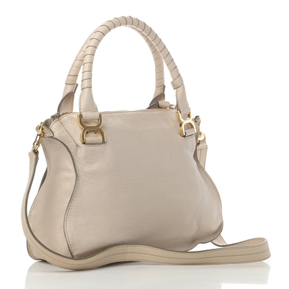 Chloe Calfskin Medium Marcie Nude Satchel Beige 2 of 4