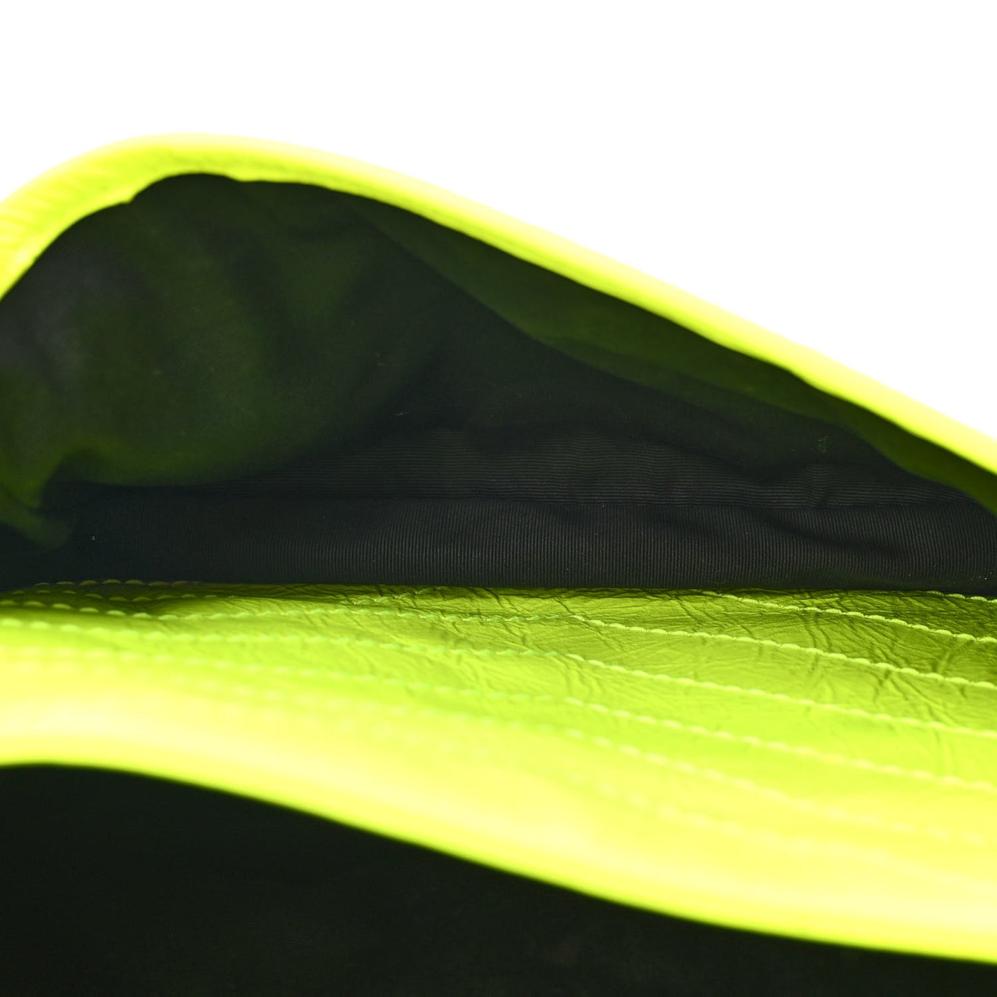 Crinkled Calfskin Matelasse Monogram Medium Niki Chain Satchel Neon Yellow