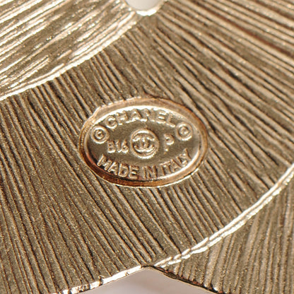 Chanel Metal Quilted CC Brooch Silver Gold 4 of 4
