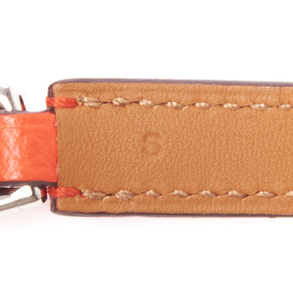 Hermes Epsom Rivale Double Tour Bracelet S Orange Poppy 5 of 7
