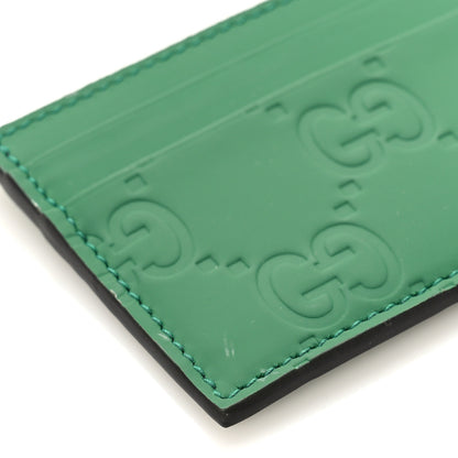 Gucci Rubber Effect GG Embossed Card Holder New Shamarock 7 of 8