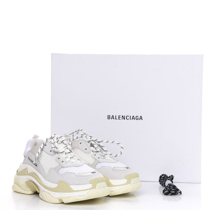 Balenciaga Fabric Mesh Womens Triple S Sneakers 39 White 8 of 8