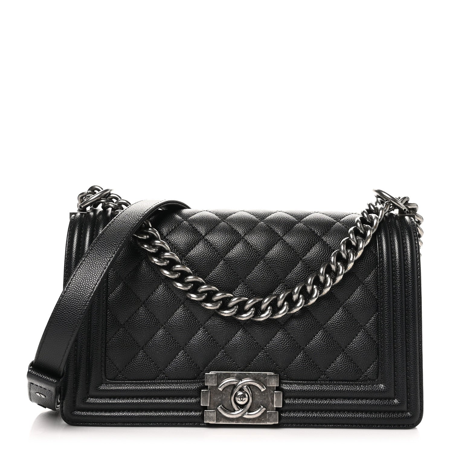 Chanel Caviar Quilted Medium Boy Flap Black 1 of 10