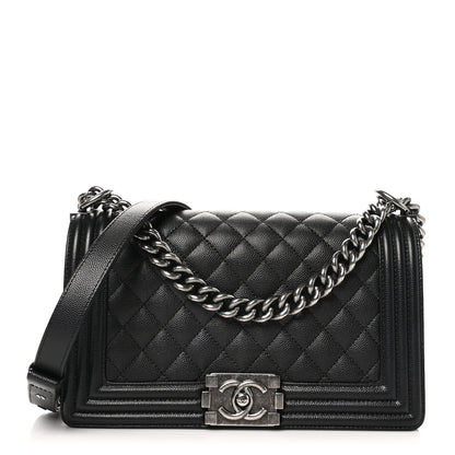 Chanel Caviar Quilted Medium Boy Flap Black 1 of 10