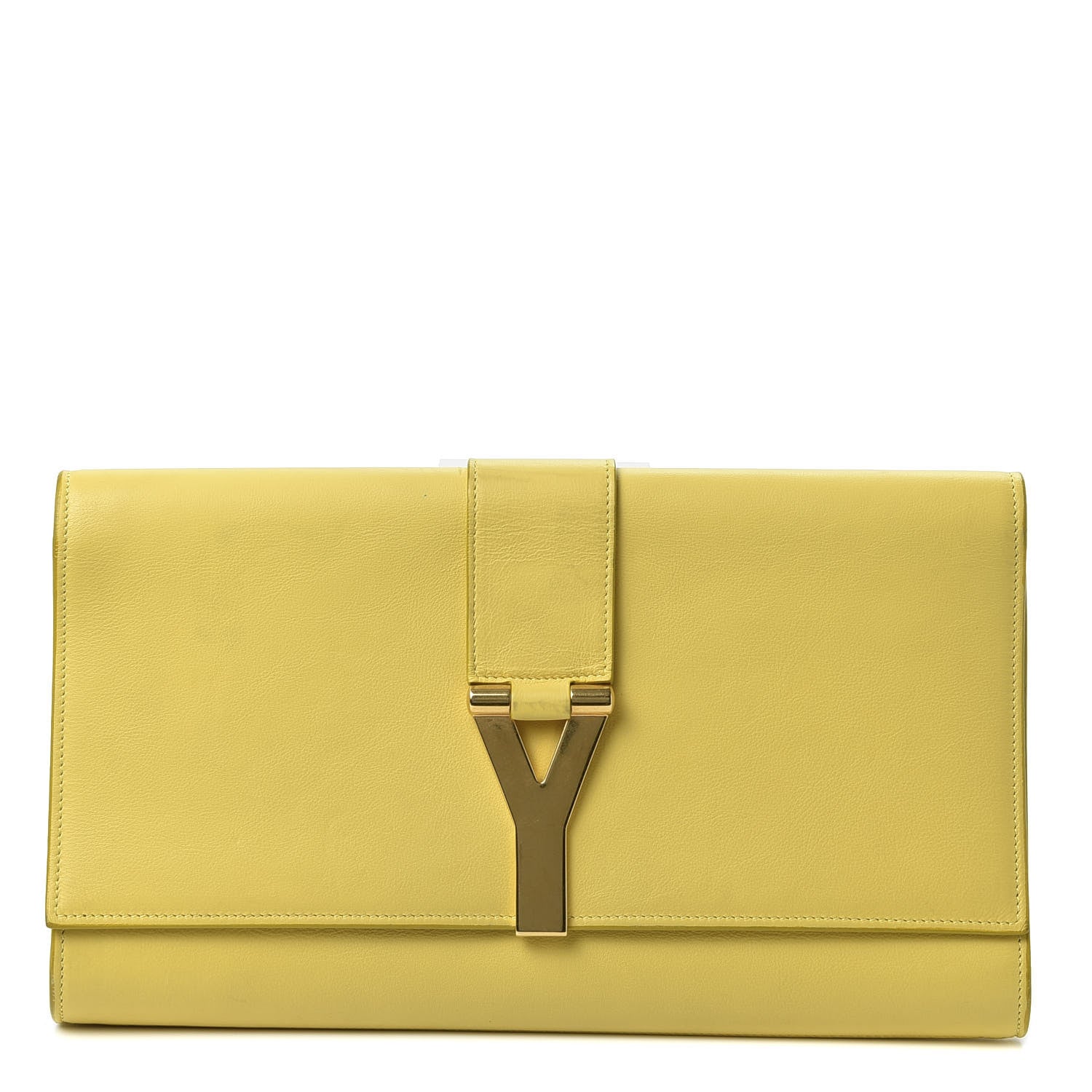 Saint Laurent Calfskin Classic Y Ligne Clutch Soleil 1 of 17