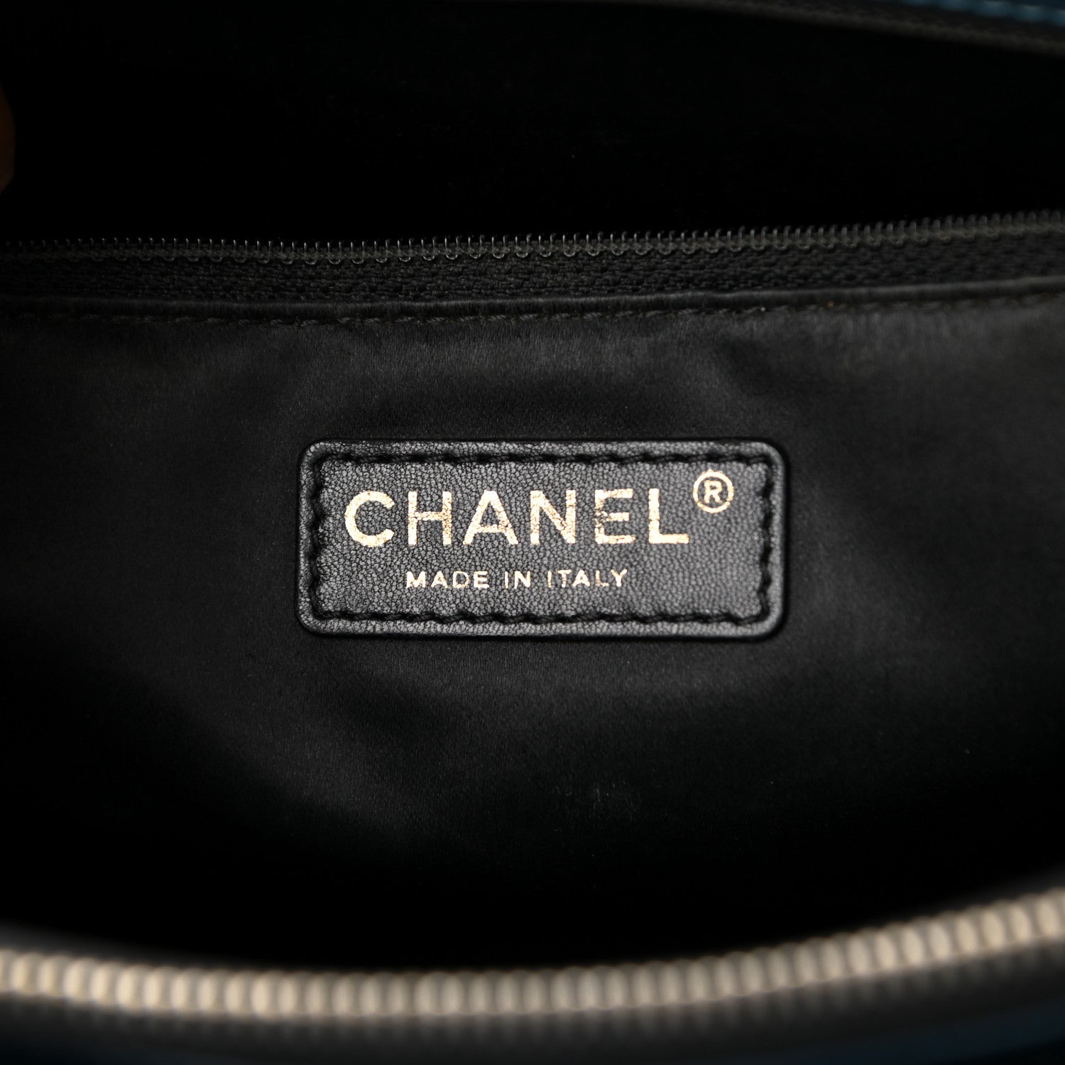 Chanel Caviar Quilted Grand Shopping Tote GST Dark Blue 6 of 15