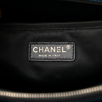 Chanel Caviar Quilted Grand Shopping Tote GST Dark Blue 6 of 15