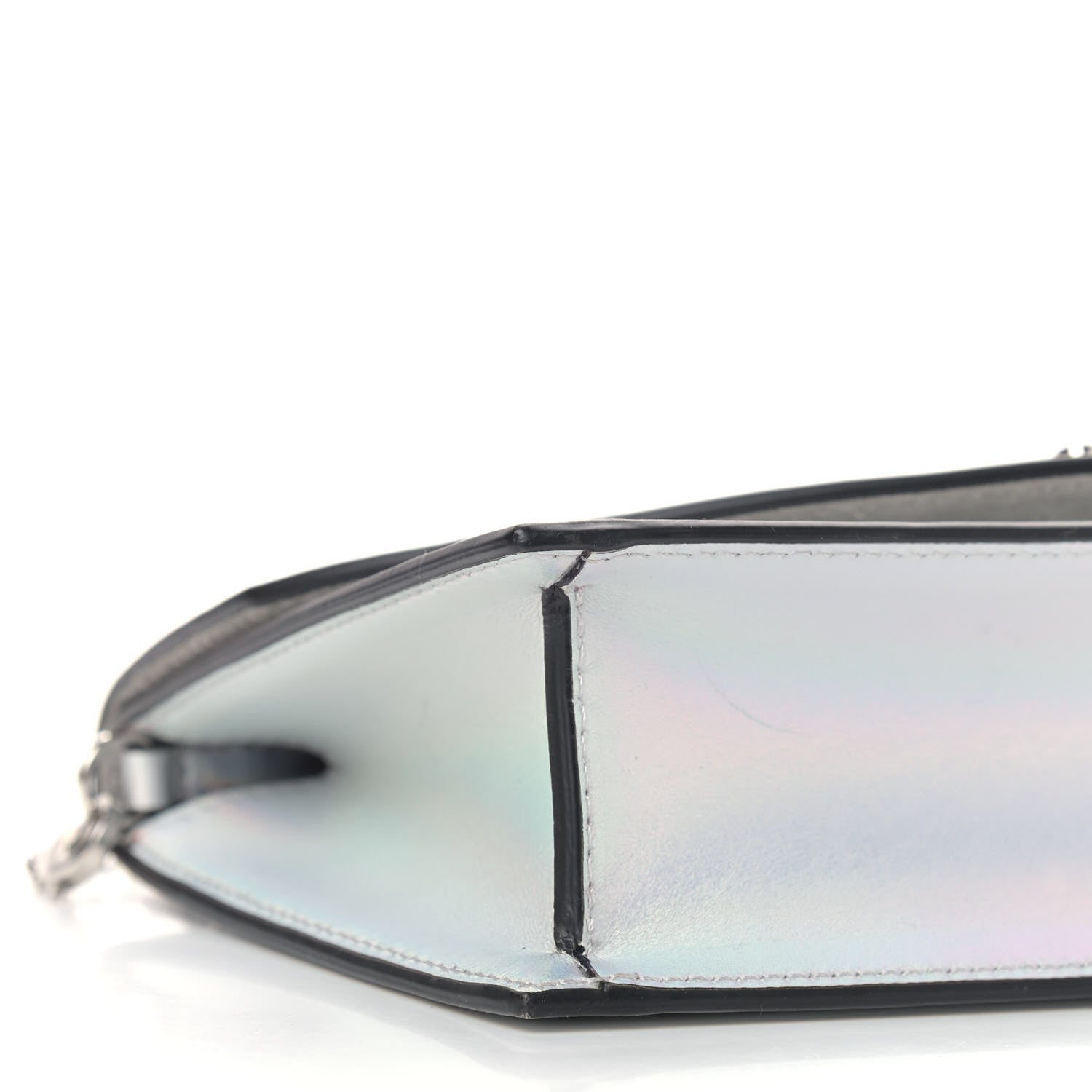Christian Louboutin Iridescent Calfskin Loubi54 Crossbody Clutch Silver 8 of 11
