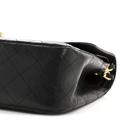 Chanel Caviar Quilted Jumbo Double Flap Black 10 of 15