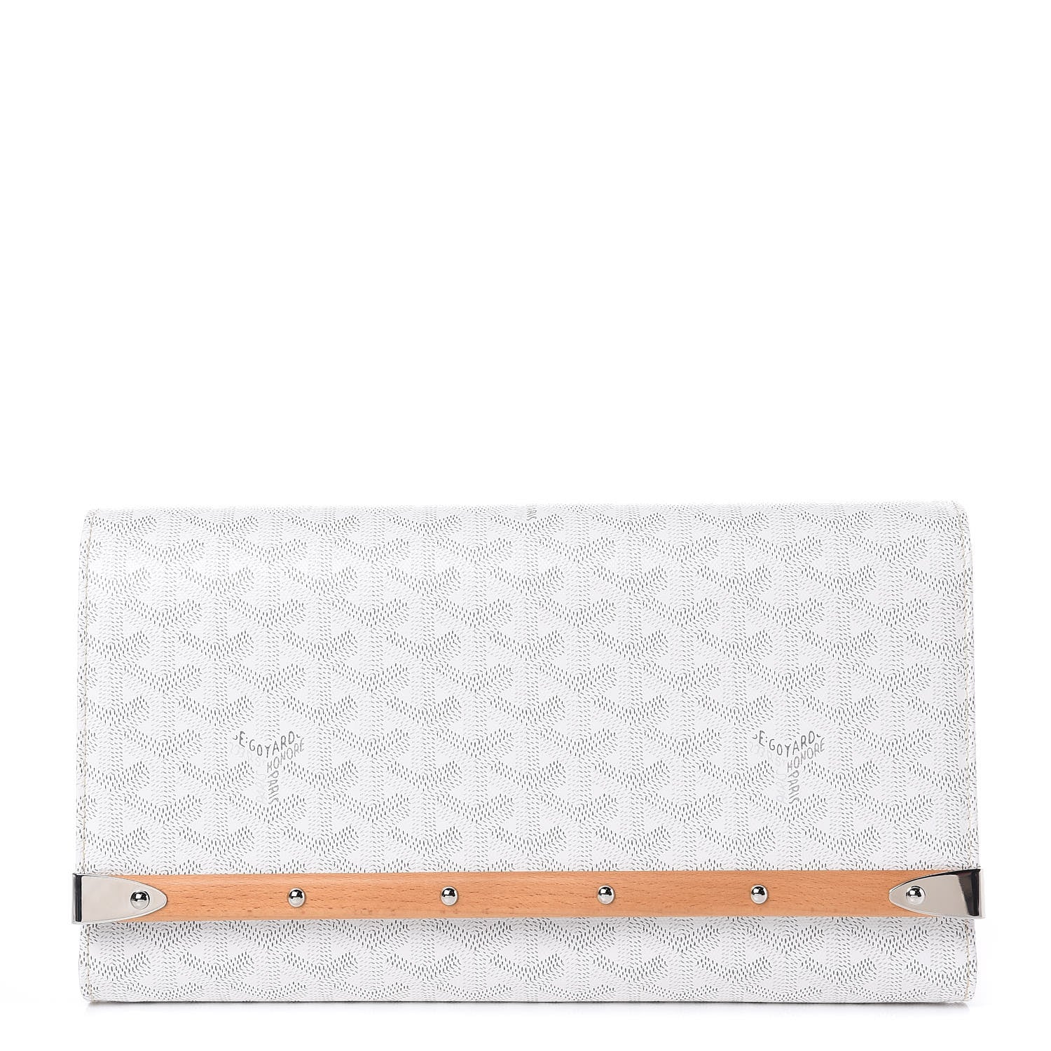 Goyard Goyardine Monte Carlo Bois Clutch White 1 of 10