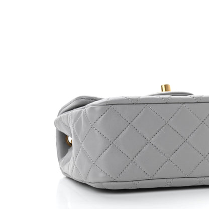 Chanel Lambskin Quilted Mini Pearl Crush Flap Light Grey 8 of 9