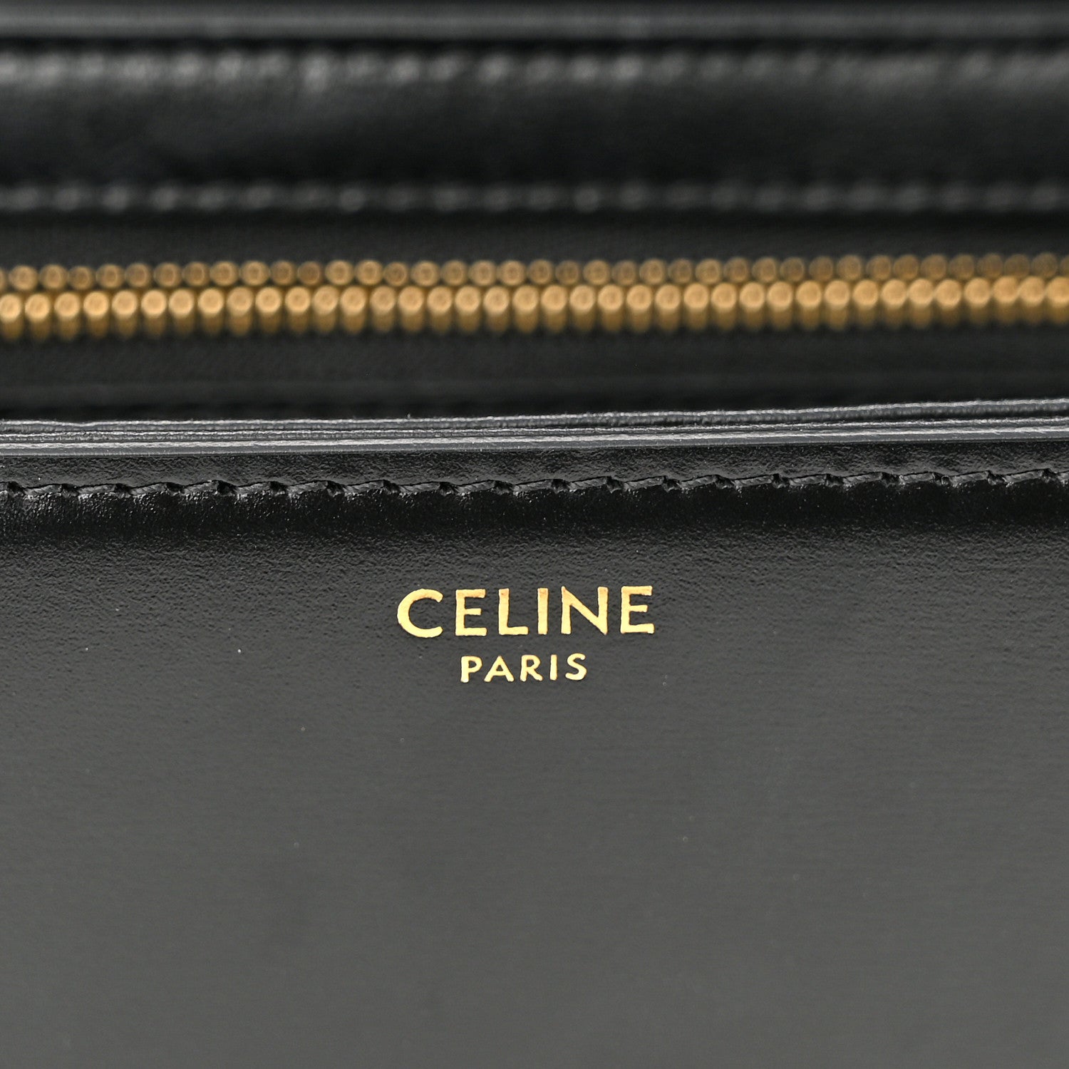 Celine Shiny Calfskin Teen Triomphe Black 6 of 11