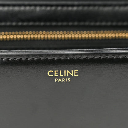 Celine Shiny Calfskin Teen Triomphe Black 6 of 11
