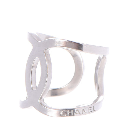 Chanel Metal CC Ring 57 8 Silver 3 of 6
