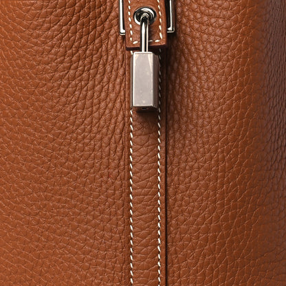 Hermes Taurillon Clemence Swift Eclat Picotin Lock 22 MM Gold Nata 8 of 10