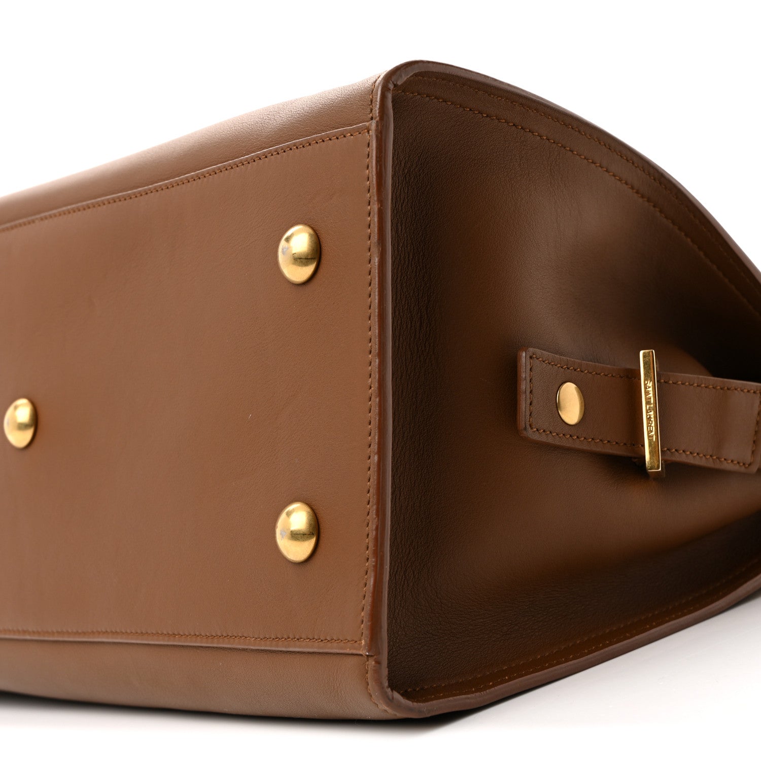 Saint Laurent Calfskin Small Classic Y Cabas Cognac 26 of 34