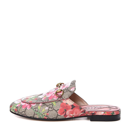 Gucci GG Supreme Monogram Blooms Womens Princetown Slippers 36 Beige Multicolor Dry Rose 1 of 9