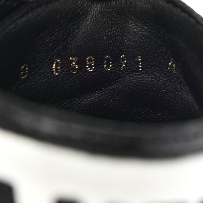 Chanel Aged Calfskin Lace Up Cap Toe Sneakers 40 Black White 8 of 8